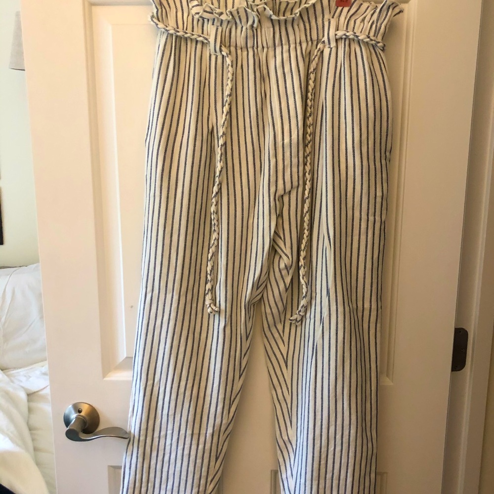 Billabong blue and white striped pants size L